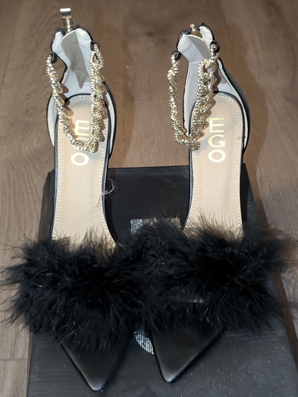 Glam Feather Heels